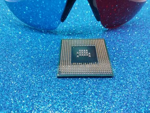 Microprocessor of a personal computer from a laptop 写真素材