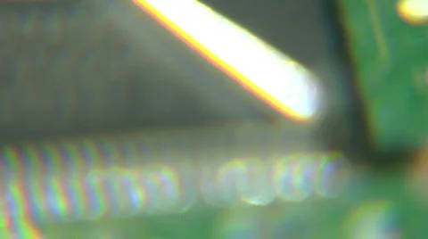 Microprocessor with pin head rack focus Vídeo Stock 310171