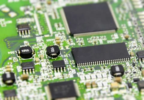 Microprocessor printed circuit board Stockfoto's