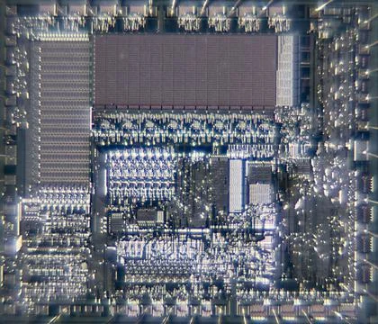 Microprocessor super macro pattern. Stock Photos
