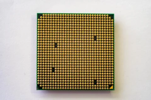 Microprocessor transistor CPU macro center Stock Photos