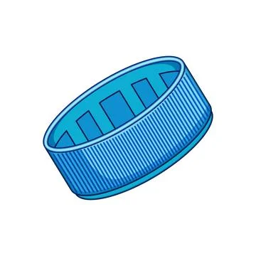 Micros plastic bottle cap cartoon vector illustration Stock Illustration