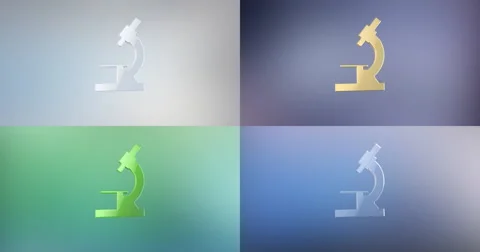 Microscope 3d Icon Video stock 67985823