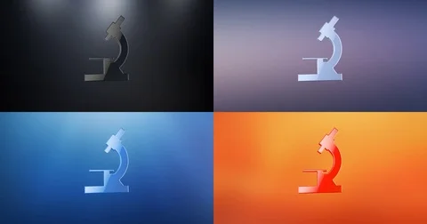 Microscope 3d Icon Video stock 71731241