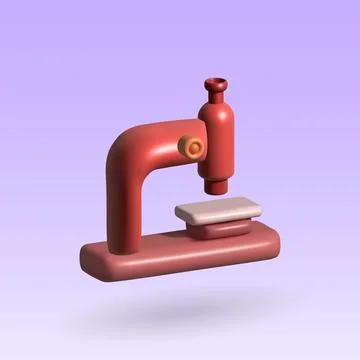 Microscope 3d icon 스톡 일러스트