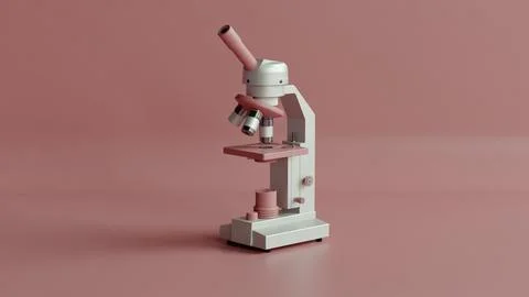 Microscope 3D Stock Illustration