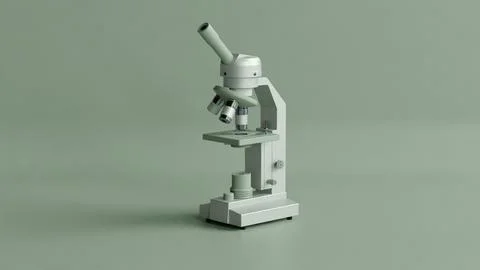 Microscope 3D Stock Illustration