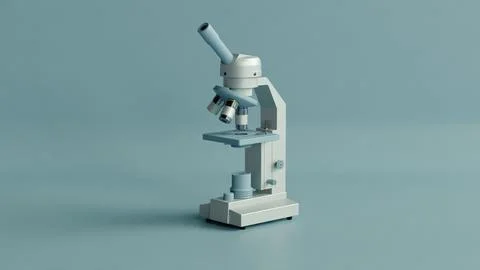 Microscope 3D Stock Illustration