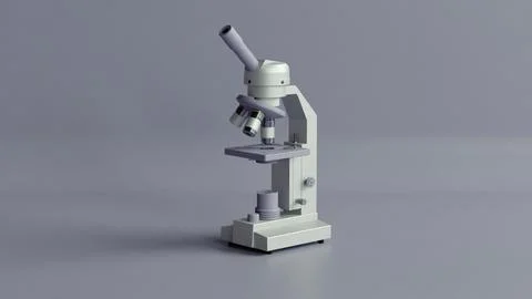 Microscope 3D Stock Illustration