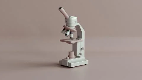 Microscope 3D Stock Illustration