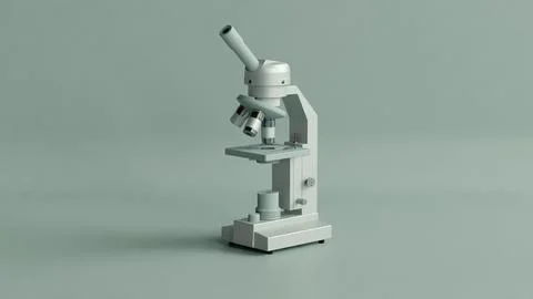Microscope 3D Stock Illustration