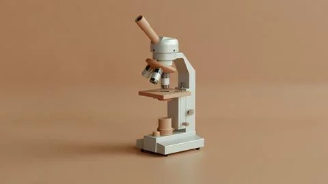 Microscope 3D Stock Illustration