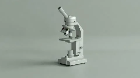 Microscope 3D Stock Illustration