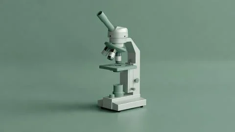 Microscope 3D Stock Illustration