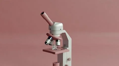Microscope 3D Stock Illustration