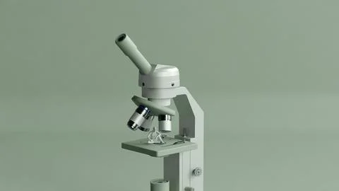 Microscope 3D Stock Illustration