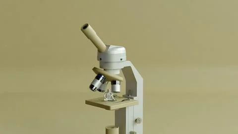 Microscope 3D Stock Illustration