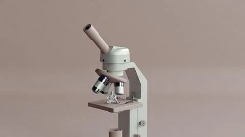 Microscope 3D Stock Illustration