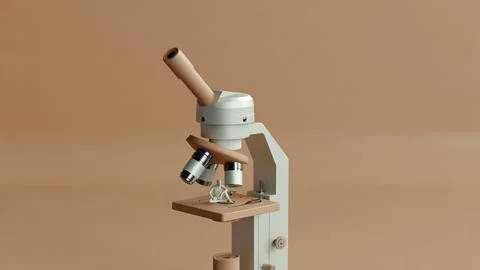 Microscope 3D Stock Illustration