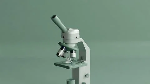 Microscope 3D Stock Illustration