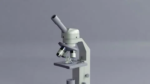 Microscope 3D Stock Illustration