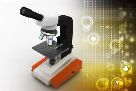 Microscope on abstract background 스톡 일러스트