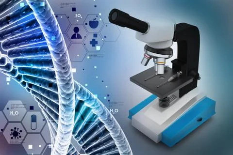 Microscope on abstract background イラスト素材