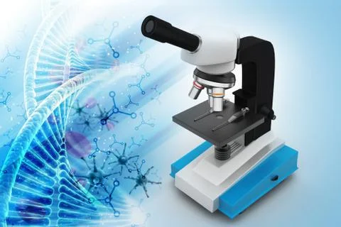 Microscope on abstract background Stock Illustration