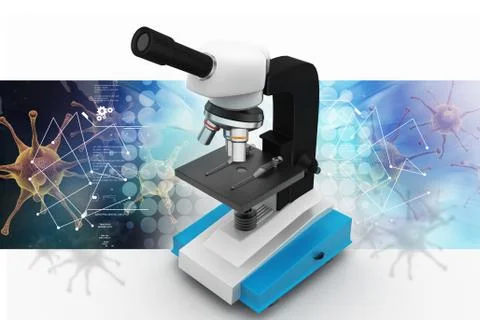 Microscope on abstract background イラスト素材