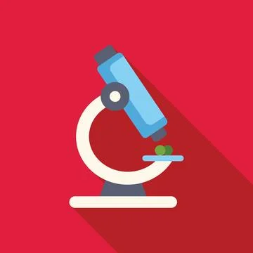 Microscope analyzing sample in laboratory setting Stock Illustration