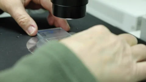 Microscope and sample Stock-Footage 145362099