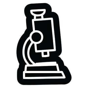 Microscope and slide icon Stock Illustration
