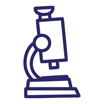 Microscope and slide symbol icon in bright neon color Stock Illustration