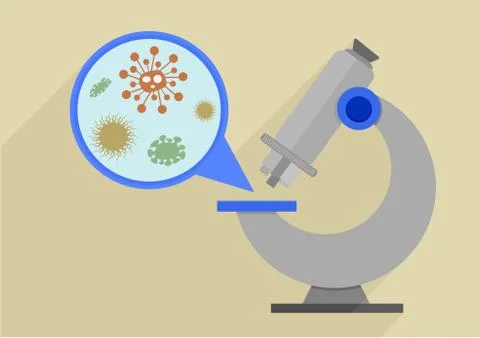 Microscope bacteria Stock-Illustration