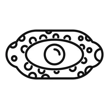 Microscope bacterium showing cell membrane and nucleus Stock Illustration