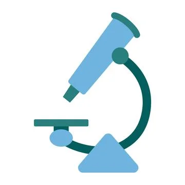 Microscope for biology lessons, laboratory work and scientific research. Vect Illustrazione stock