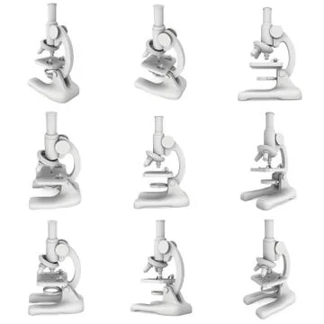 Microscope Biology School Laboratory Equipment Illustrazione stock