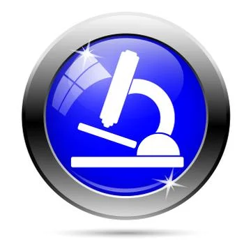 Microscope button Illustrazione stock