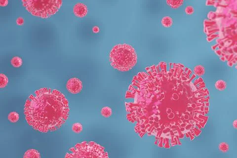 Microscope cell of Corona Virus or Covid 19 for health care and medical conce Stock Illustration