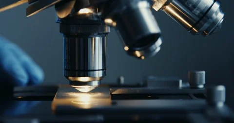 Microscope close-up shot in the laboratory 스톡 동영상 88252532