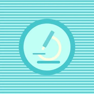 Microscope color flat icon Stock Illustration