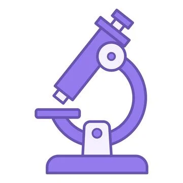 Microscope Color Icon. Vector Icon of Laboratory Equipment. Virus Diagnosti.. 스톡 일러스트