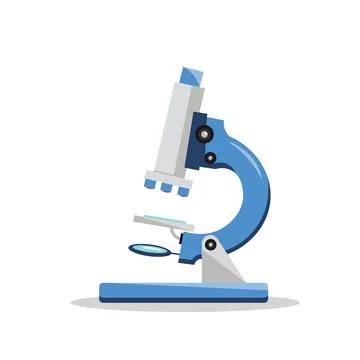 Microscope colorful flat icon with shadow. medical icon Stock Illustration