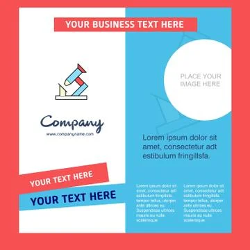 Microscope Company Brochure Template. Vector Busienss Template Stock Illustration