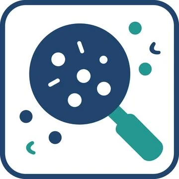 Microscope data research and analysis icon 스톡 일러스트
