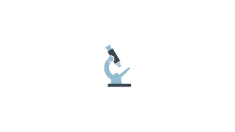 Microscope details analysis icon animation for video motion graphics Stock Footage 203817003
