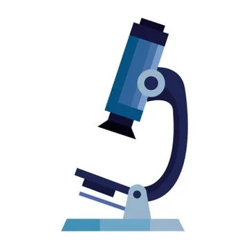 Microscope device of laboratory isolated icon Illustrazione stock