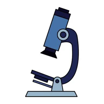 Microscope device of laboratory isolated icon 库存插图
