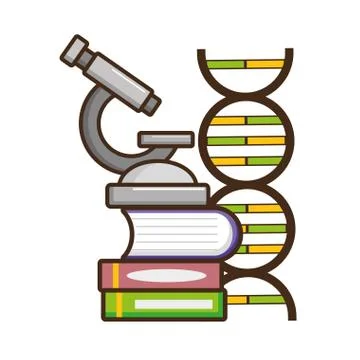 Microscope dna laboratory science Stockillustratie