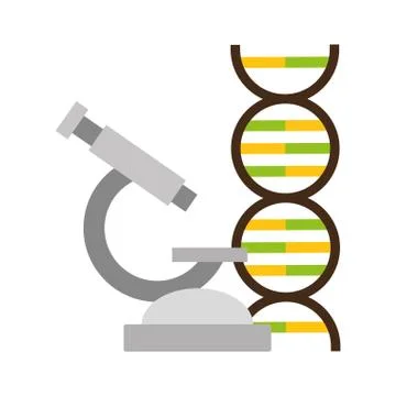 Microscope dna laboratory science 库存插图
